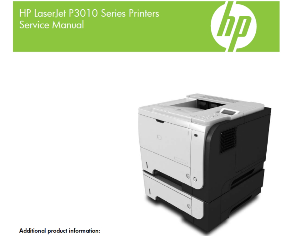 惠普 HP Laserjet P3010 P3015 英文维修手册+拆机手册