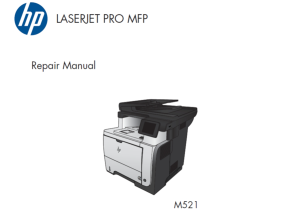 惠普 HP M521dn M521dw 黑白激光打印机英文维修手册+故障排除手册