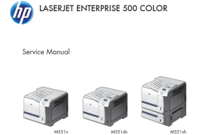 惠普 HP M551 M551n M551dn M551xh 彩色激光打印机英文维修手册+拆机手册