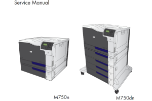 惠普 HP M750n M750dn 750 彩色激光打印机英文维修手册