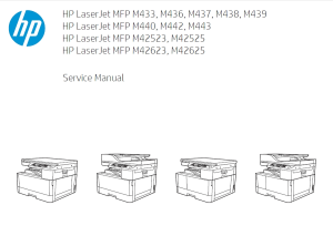 惠普 M433 M436 M437 M438 M439 M440 M442 M443 M42523 M42525 M42623 M42625 黑白复印机英文维修手册