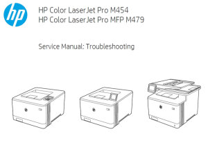 惠普 M454dn M454dw M454nw M479dw M479fdw M479fnw 彩色激光打印机英文维修手册+故障排除手册