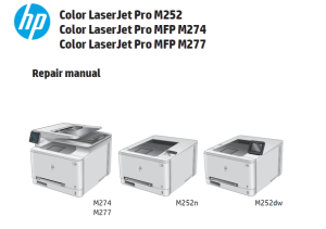 惠普Color Laserjet Pro M252 MFP M274 277 彩色激光机 维修手册 拆机手册 中/英文版