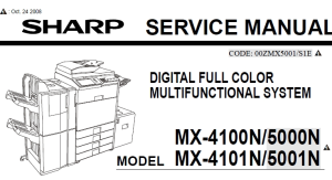 夏普 MX-4100N 4101N 5000N 5001N 彩色复印机英文维修手册