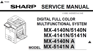 夏普 MX-4140N 5140N 4141N 5141N 4140NA 5140NA 彩色复印机英文维修手册