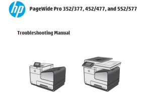 惠普 352 452 552 377 477 577页宽打印机中文维修手册