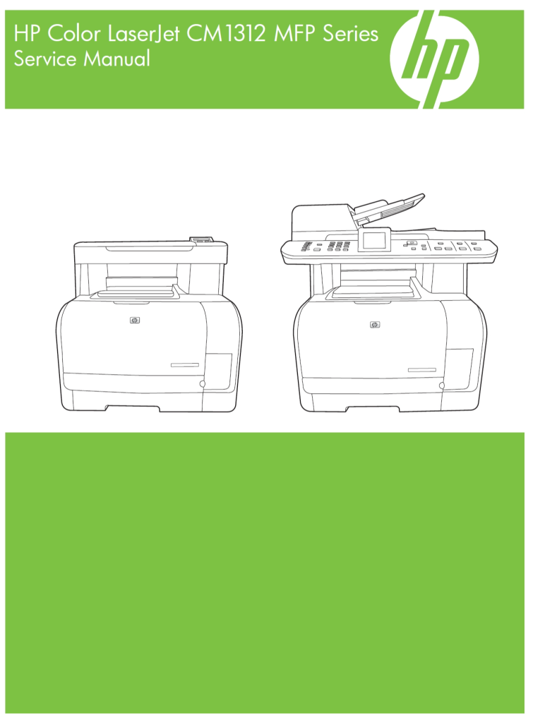图片[1]-惠普 HP Color LaserJet CM1312 CM1312nfi 彩色激光一体机英文维修手册