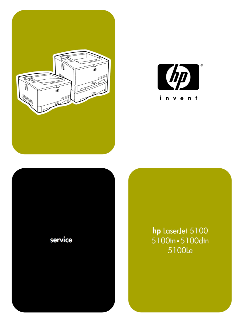 图片[1]-惠普 HP LaserJet 5100 5100tn 5100dtn 5100le 打印机英文维修手册