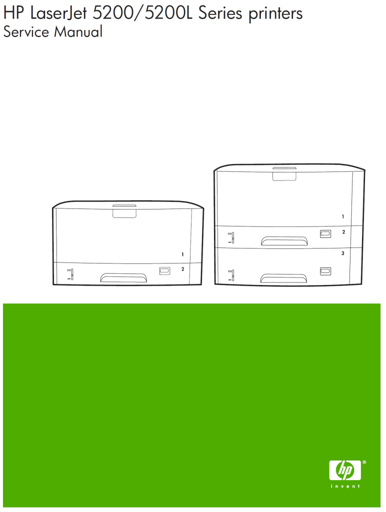 图片[1]-惠普 HP LaserJet 5200 5200L打印机英文维修手册