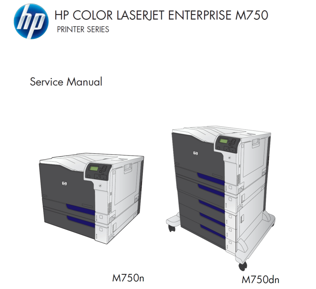 图片[1]-惠普 HP M750n M750dn 750 彩色激光打印机英文维修手册