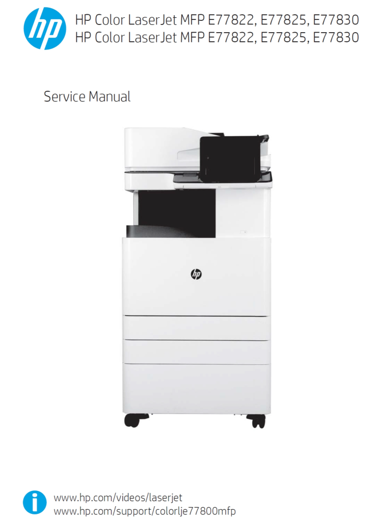 图片[1]-惠普 HP MFP E77822 E77825 E77830 彩色复印机中文维修手册+故障代码手册