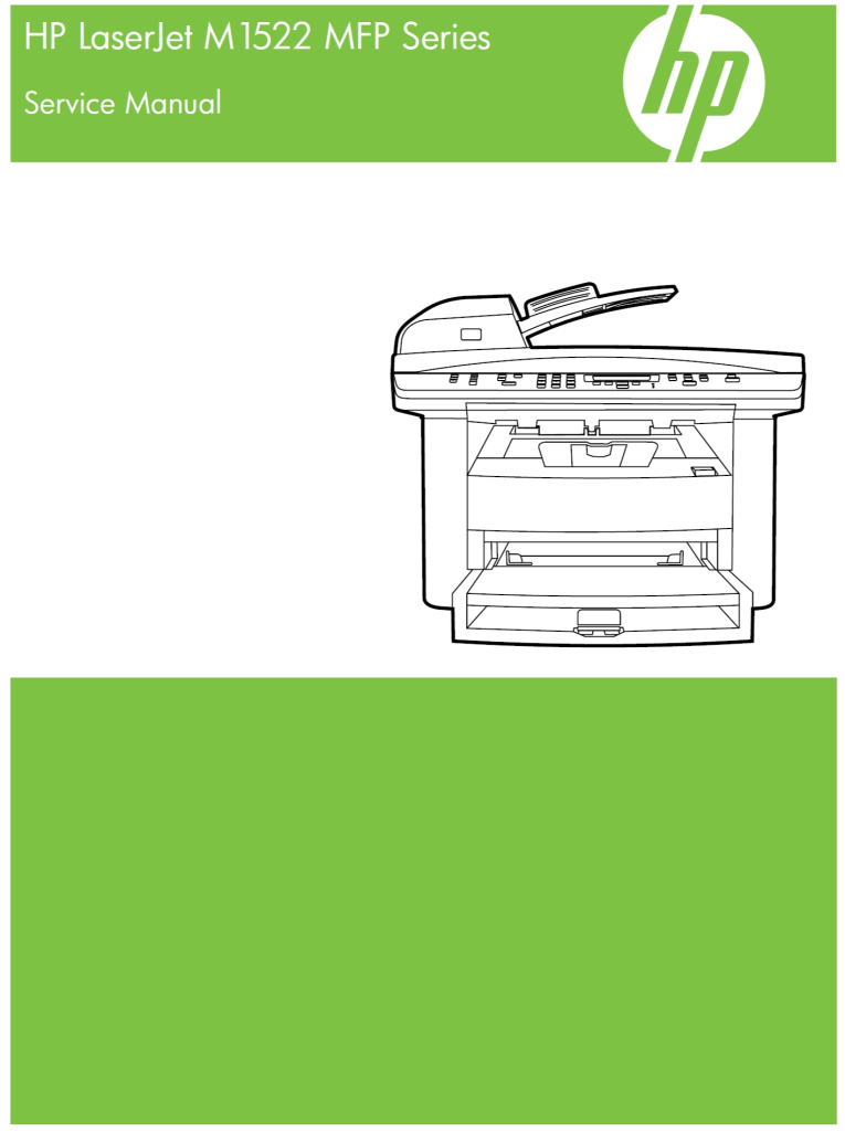 图片[1]-惠普 LaserJet M1522MFP 1522 黑白激光打印机英文维修手册