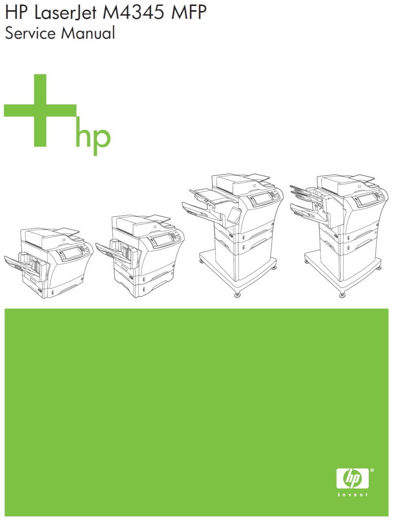图片[1]-惠普 LaserJet M4345MFP 英文维修手册