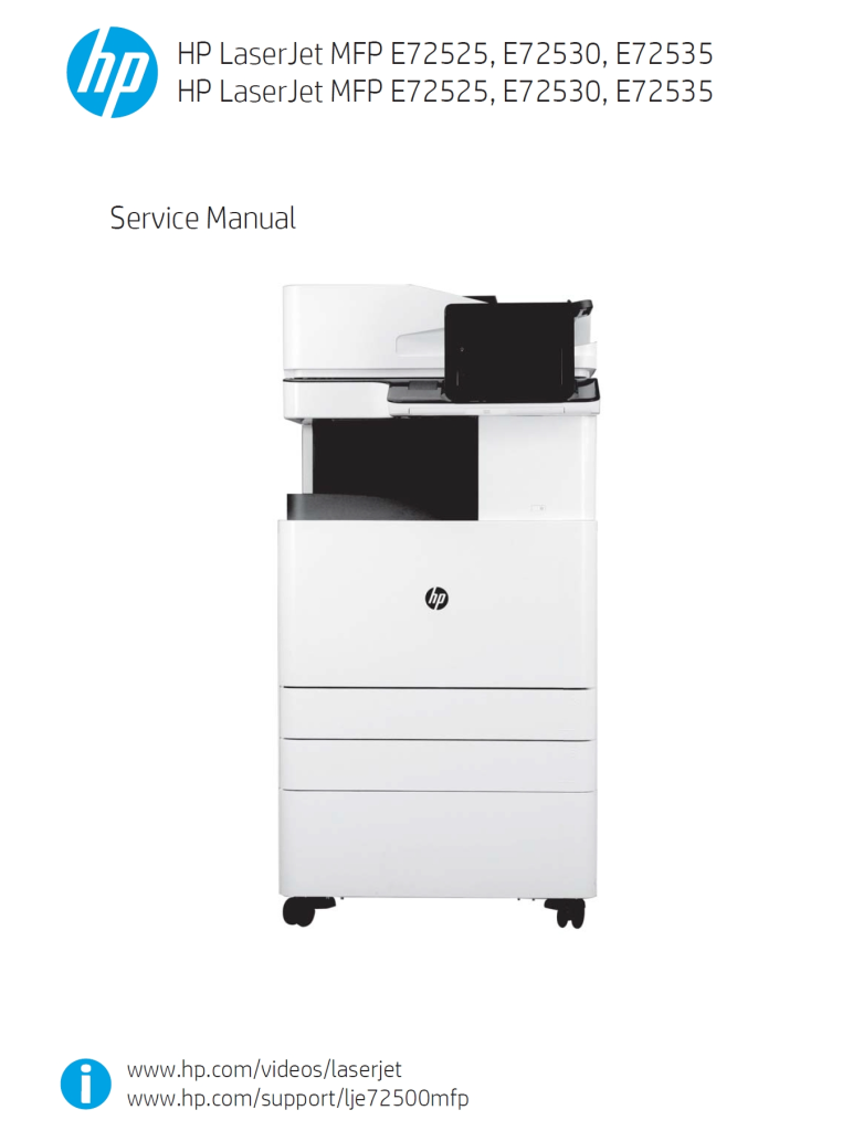 图片[1]-惠普 LaserJet MFP E72525 E72530 E72535 复印机中英文维修手册+故障排除手册