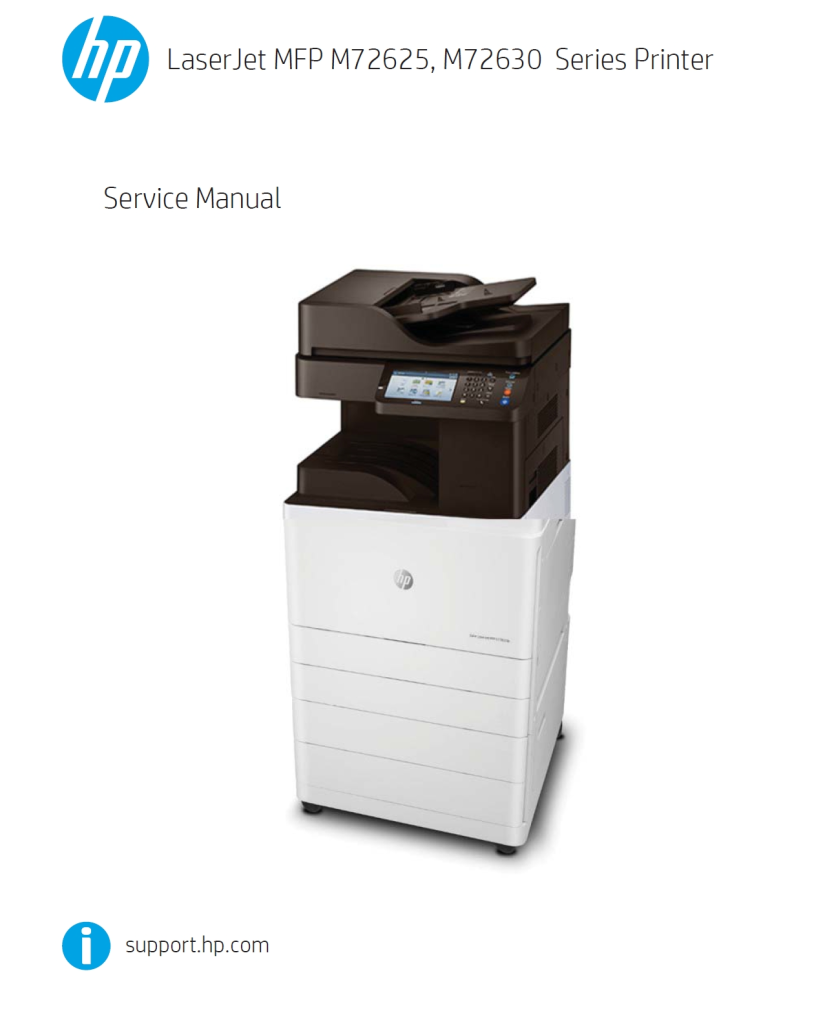 图片[1]-惠普 LaserJet MFP M72625dn M72630dn 黑白复印机中英文维修手册+故障排除手册