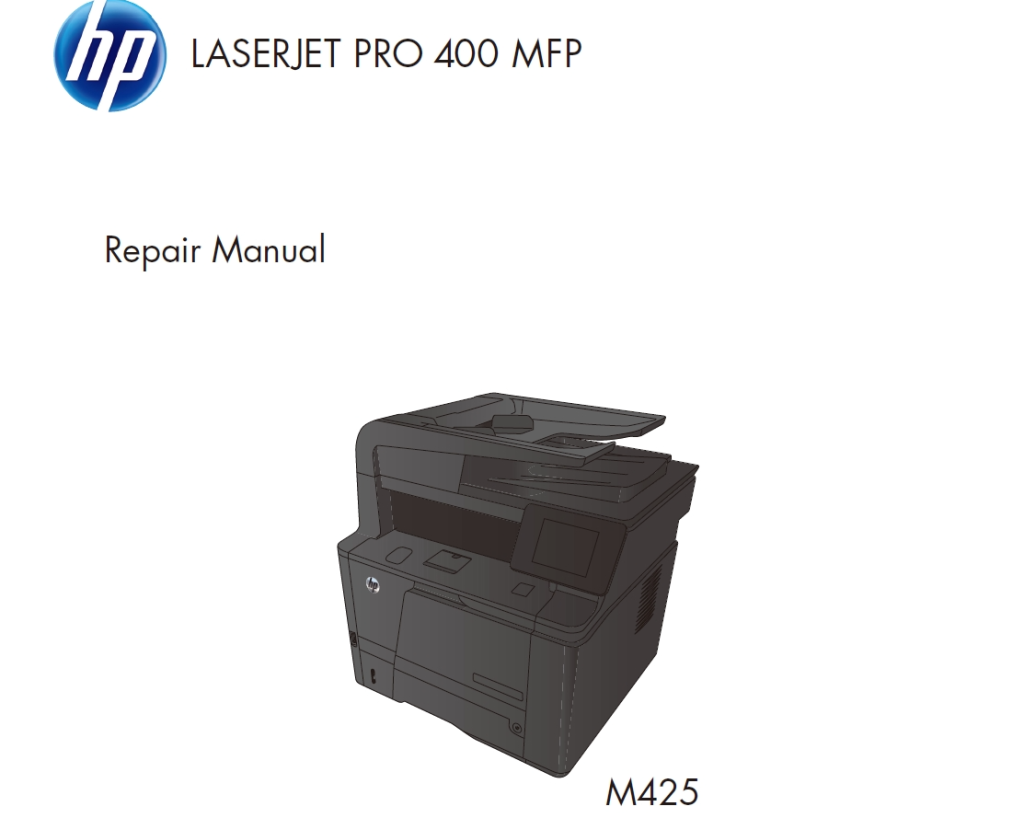 图片[1]-惠普 LASERJET PRO 400 MFP M425dn M425dw 激光打印机英文维修手册+故障排除手册
