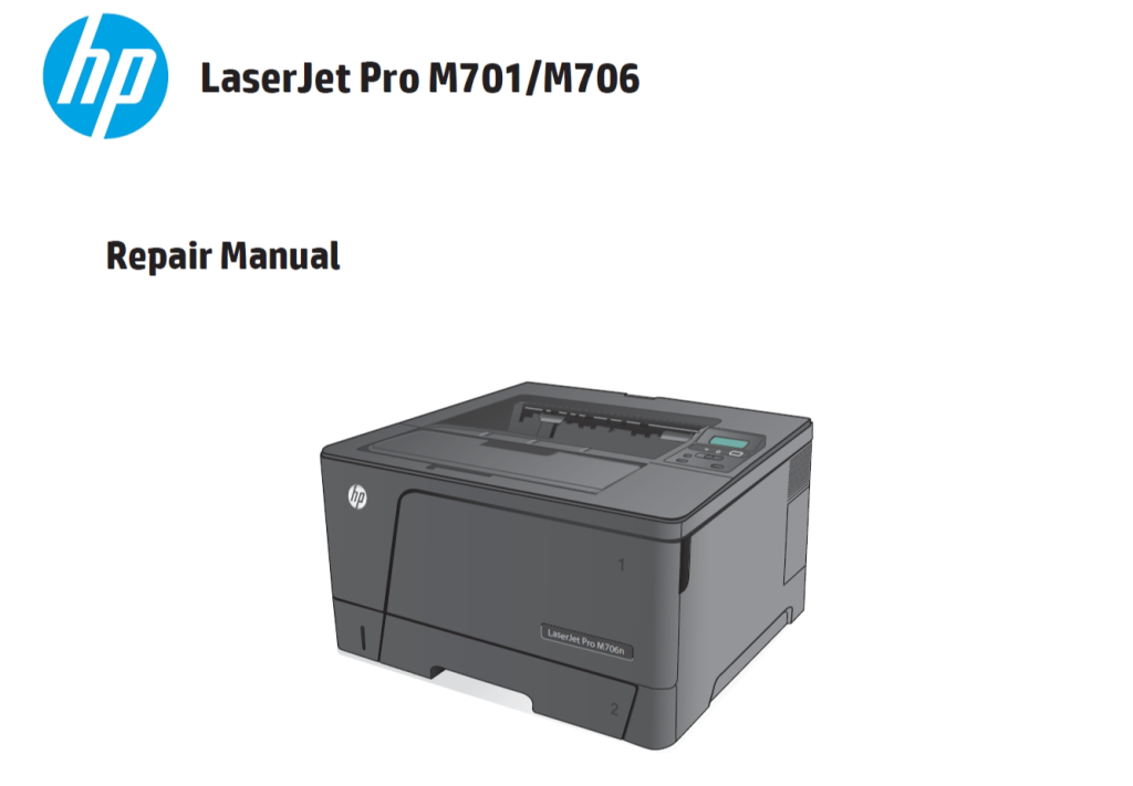 图片[1]-惠普 LASERJET Pro M701a M701n M706n 706dtn 英文维修手册+故障排除手册