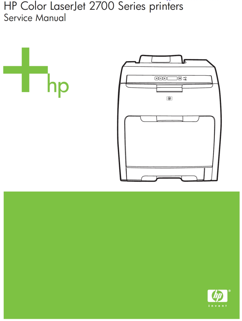 图片[1]-惠普Color LaserJet 2700英文维修手册