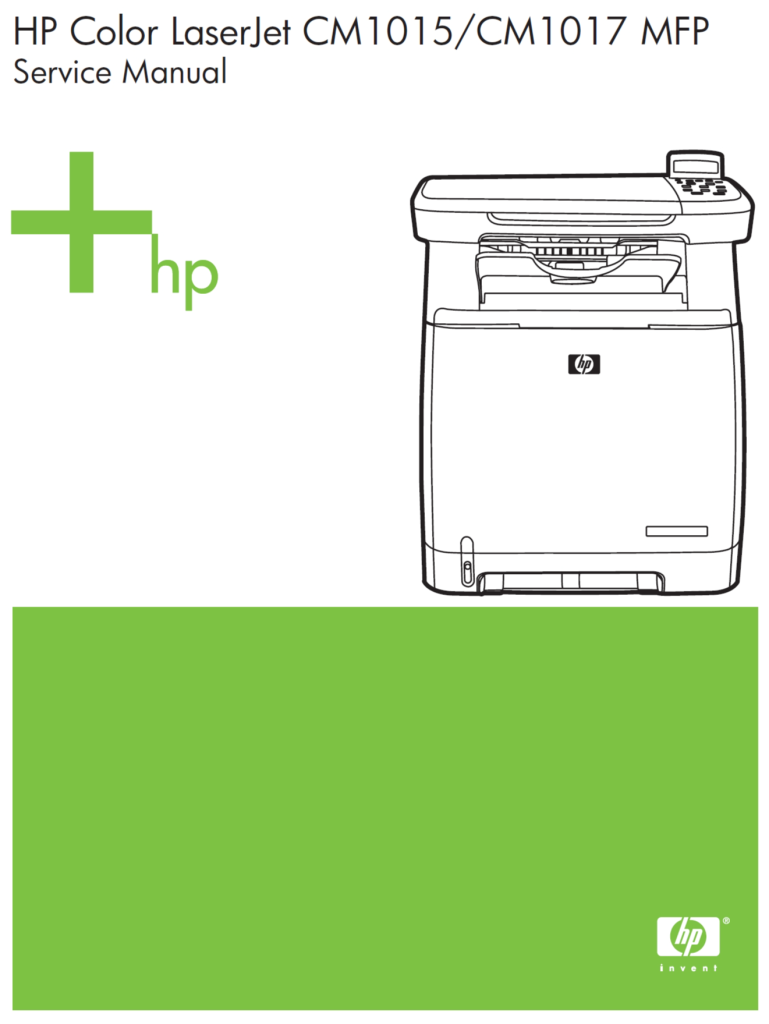 图片[1]-惠普Color Laserjet CM1015_1017MFP英文维修手册
