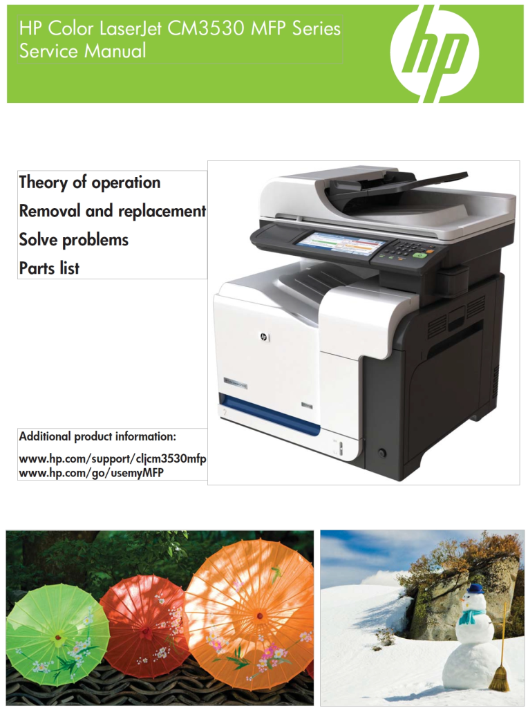 图片[1]-惠普Color LaserJet CM3530 MFP英文维修手册