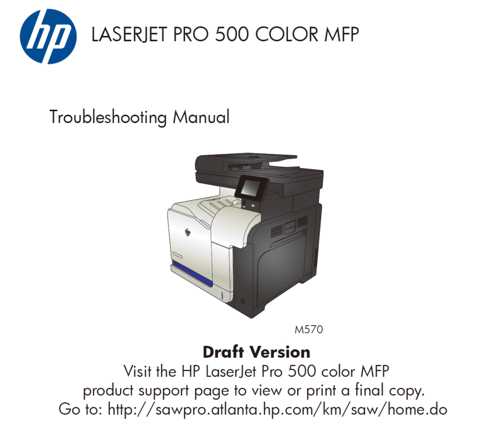 图片[1]-惠普Color LaserJet Enterprise M575英文维修手册