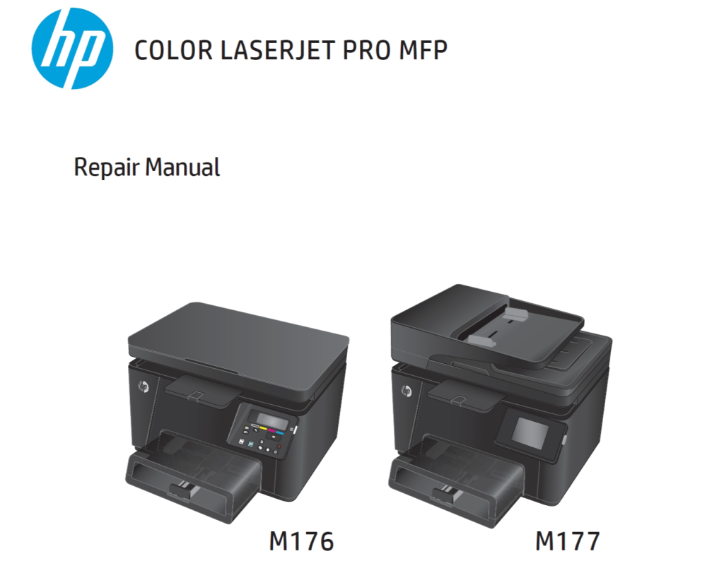 图片[1]-惠普Color Laserjet Pro M176 177中英文维修手册+故障排除手册
