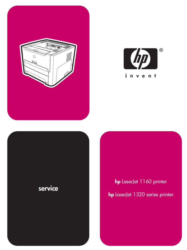 图片[1]-惠普HP LaserJet 1160 1320英文维修手册