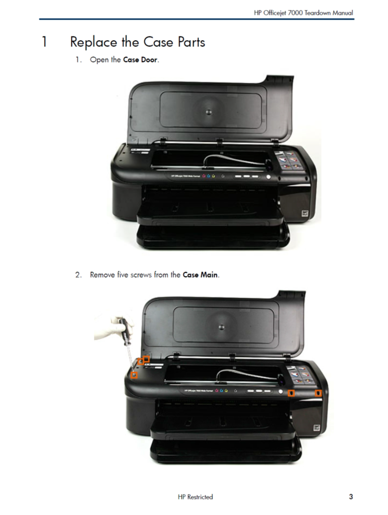 图片[1]-惠普Officejet 6000 7000英文拆机手册