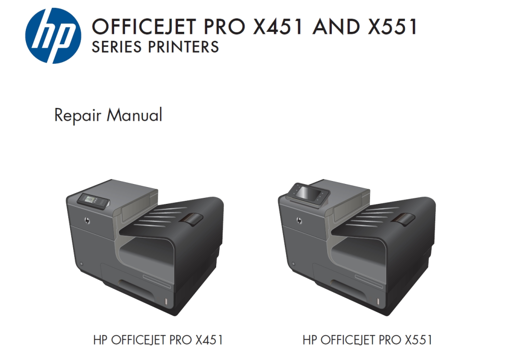 图片[1]-惠普Officejet Pro X451 X551维修手册+故障排除手册
