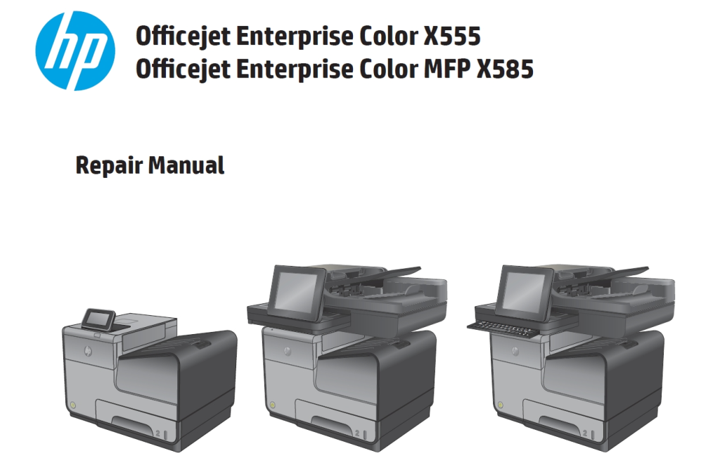 图片[1]-惠普Officejet Pro X555 X585维修手册英文