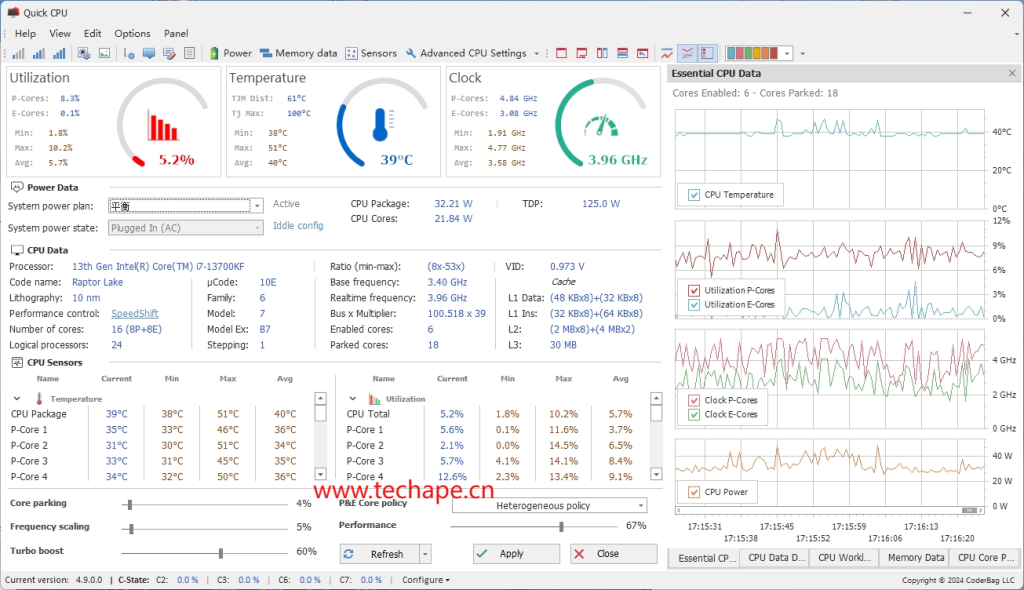 图片[1]-Quick CPU V4.9.0.0 (CPU性能优化软件)