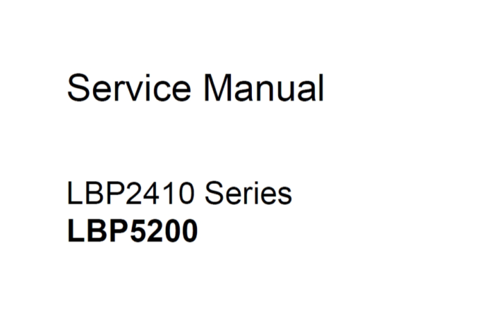 佳能LBP5200维修手册(英文)