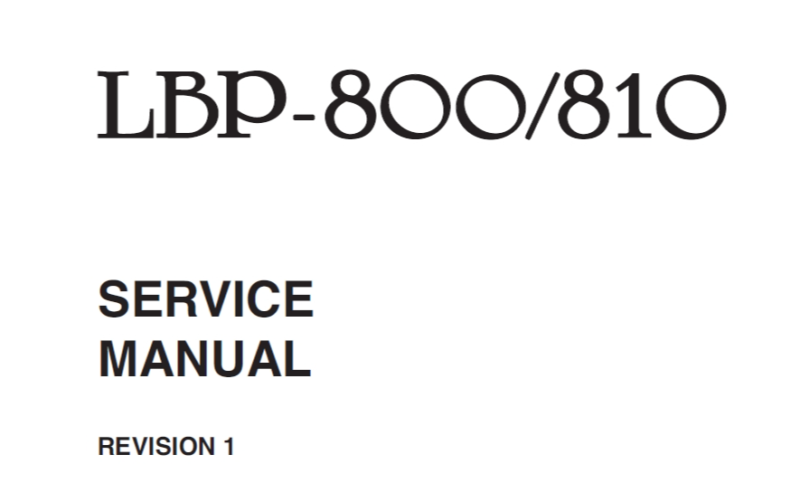 佳能LBP-800.810维修手册(英文)-技术猿资源站