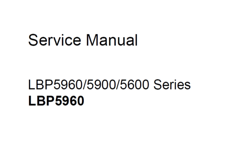 佳能 LBP5960 LBP5900 LBP5600 英文维修手册-技术猿资源站