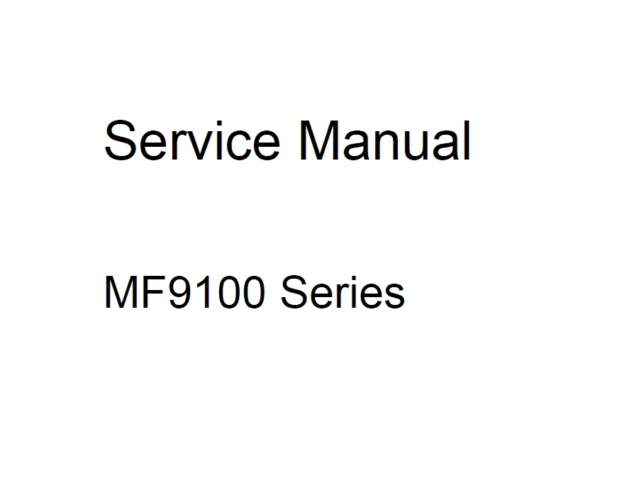 佳能MF9100系列英文维修手册