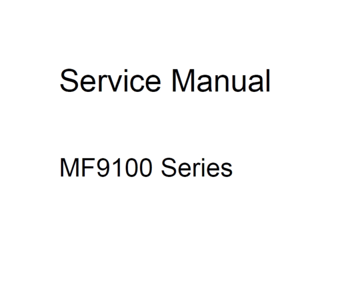 佳能MF9100系列英文维修手册-技术猿资源站