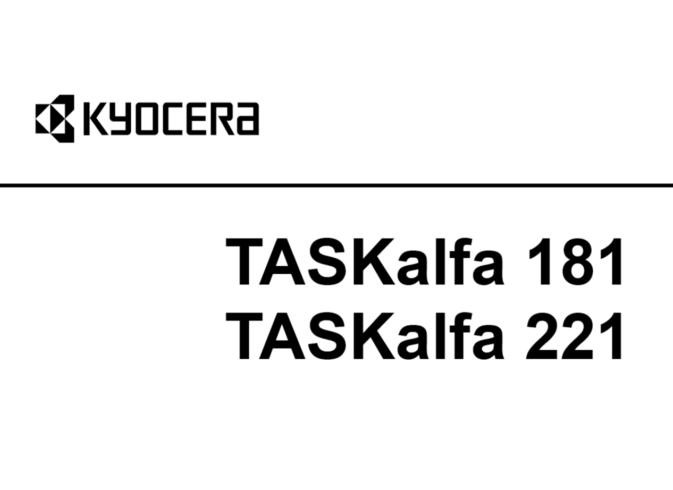 京瓷 TASKalfa 181 221 黑白复印机中文维修手册