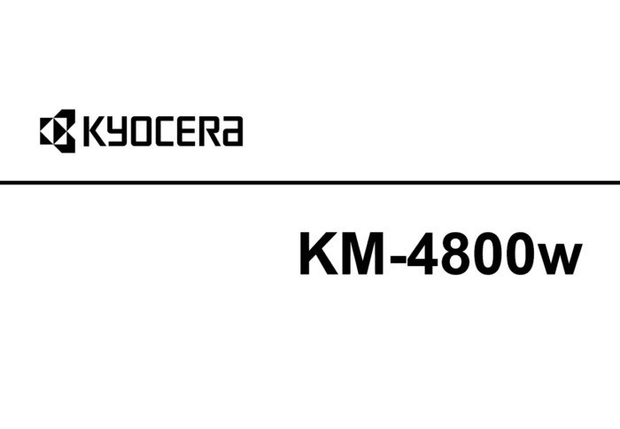 京瓷 KM-4800W工程机中文维修手册