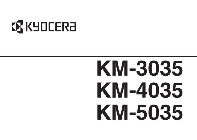 京瓷 KM-3035 KM-4035 KM-5035 黑白复印机中文维修手册