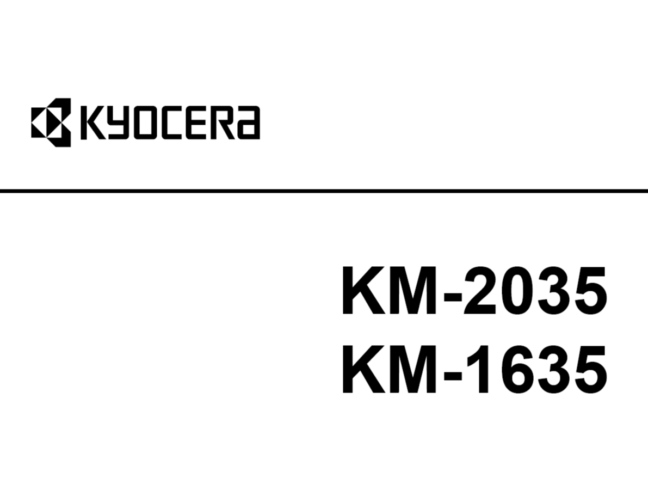 京瓷 KM-2035 KM-1635 黑白复印机中文维修手册
