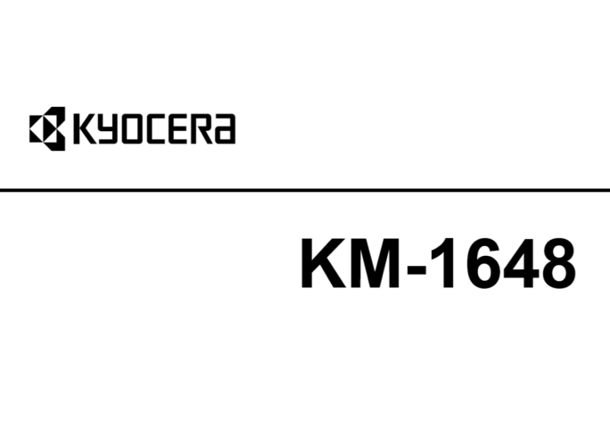 京瓷 KM-1648 1648 黑白复印机中文维修手册
