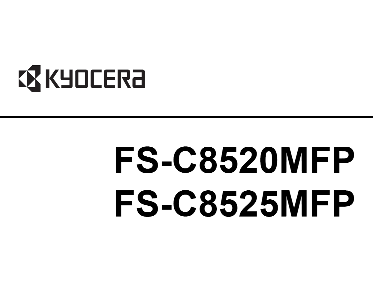 京瓷 FS-C8520MFP FS-C8525MFP 彩色复印机中文维修手册+零件手册