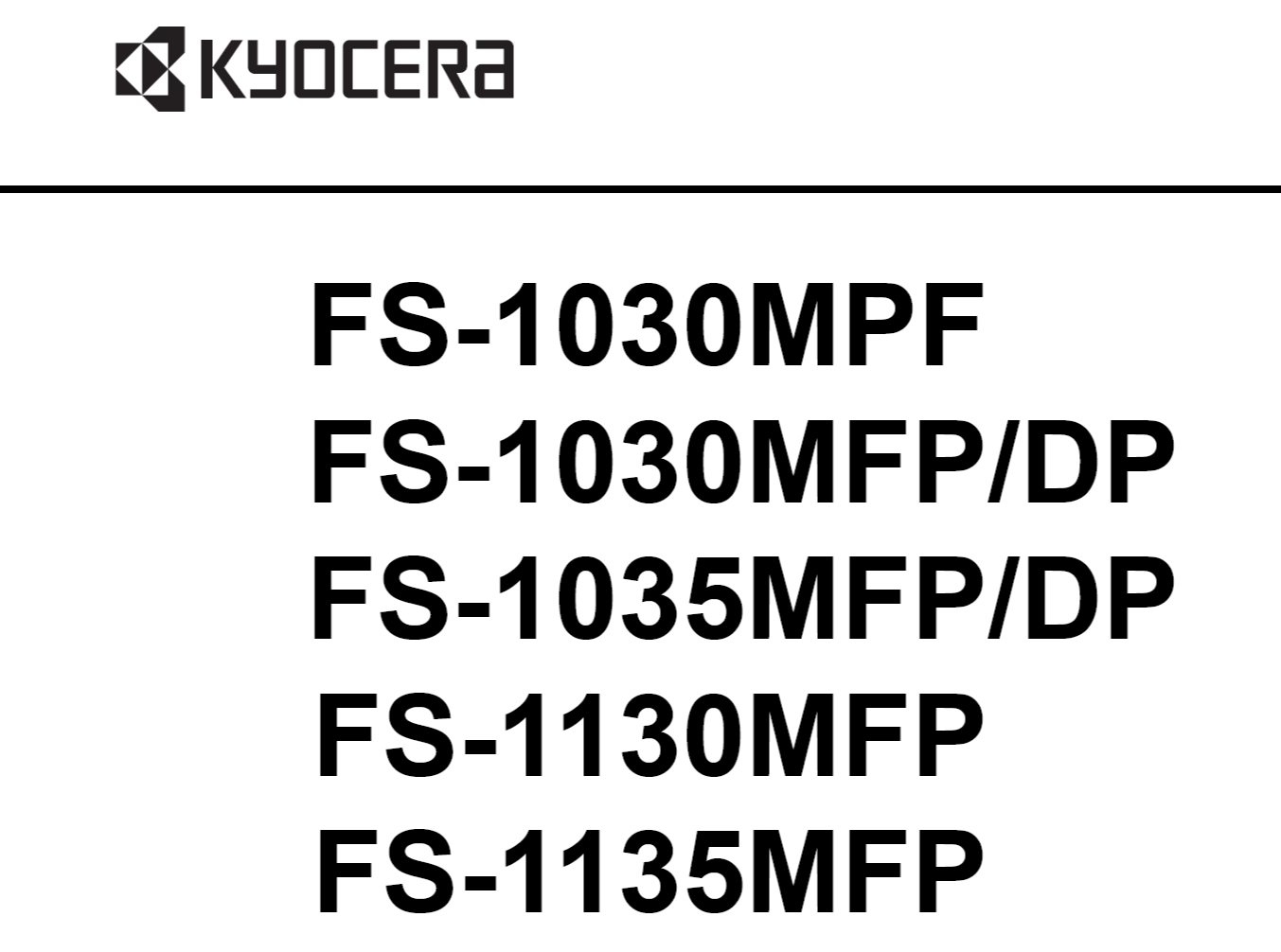 京瓷 FS 1030 1035 1130 1135 MFP 打印机中文维修手册
