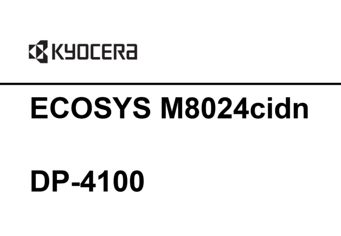 京瓷 ECOSYS M8024cidn 彩色复印机中文维修手册+零件手册