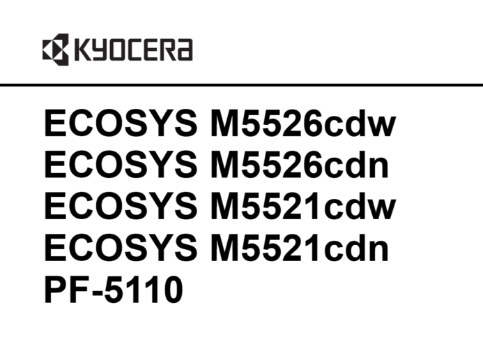 京瓷 ECOSYS M5526cdw M5526cdn M5521cdw M5521cdn 中文维修手册