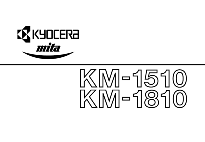 京瓷美达km1510维修手册