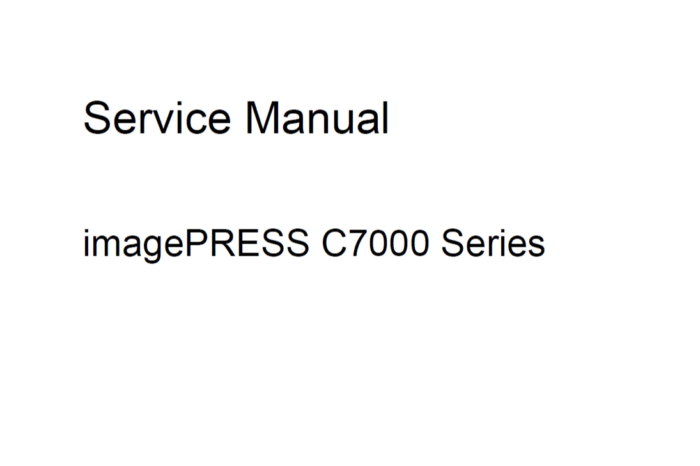 佳能 imagePRESS C6000 C6000VP C7000VP 彩色复印机英文维修手册