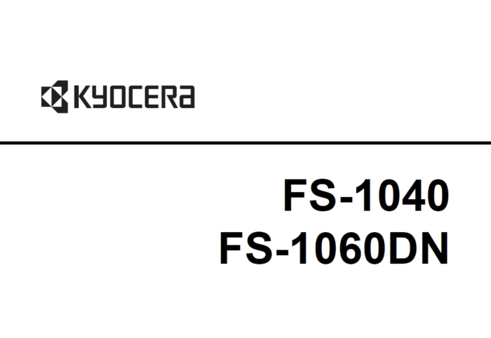 京瓷FS-1040 1060DN  黑白激光机 维修手册