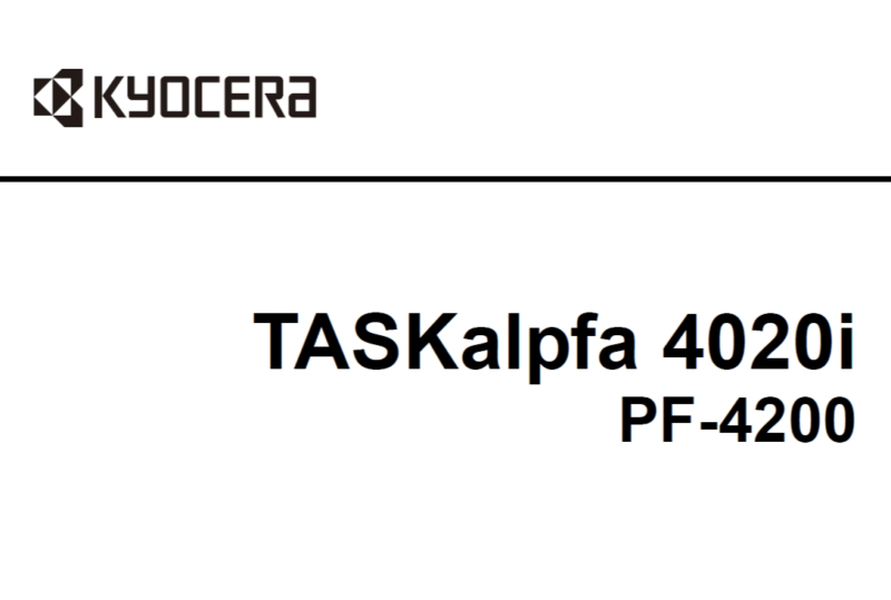 京瓷 TASKalpfa 4020i PF-4200 黑白复印机中文维修手册-技术猿资源站