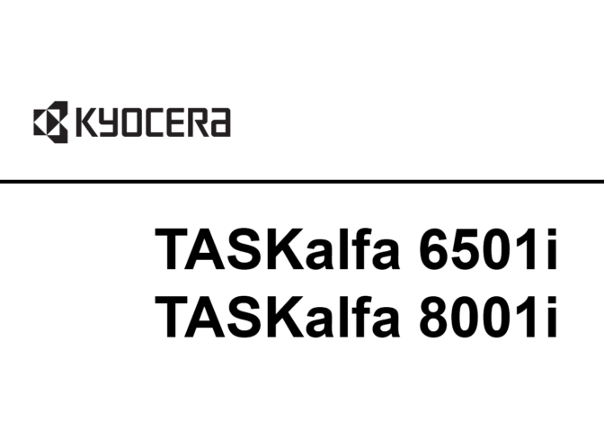 京瓷 TASKalfa 6501i 8001i 黑白复印机中文维修手册